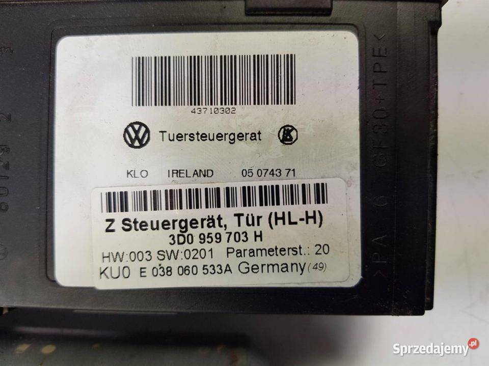 SILNICZEK SZYBY LT 3D0959703H PHAETON V6 TDI