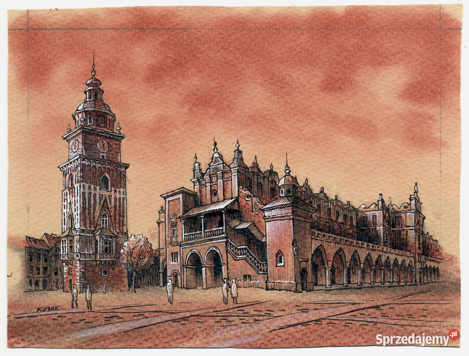 Grafika Kraków Sukiennice mazowieckie Warszawa