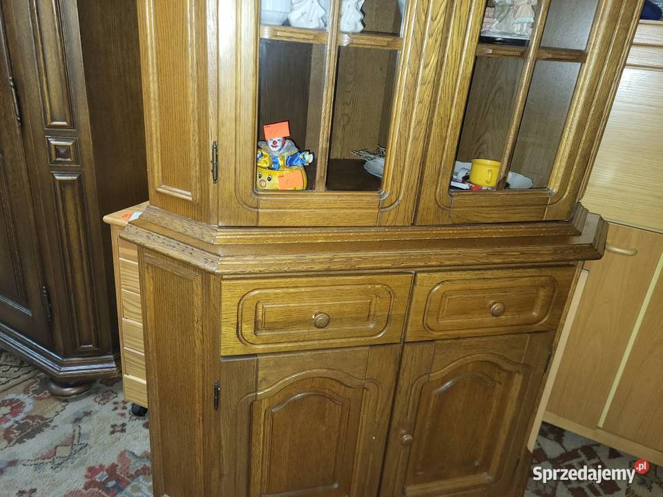 Duża witryna narożna dębowa dąb rustykalny z Dom i Ogród Sypniewo sprzedam