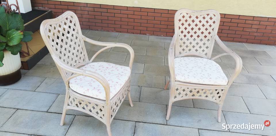 Fotele rattanowe stylowe krzesła ogrodowe na Garwolin sprzedam