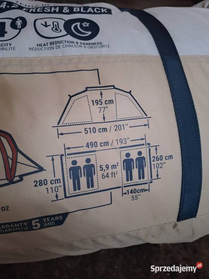 Namiot Kempingowy dmuchany Air Seconds 42 FB 2ND mazowieckie Samorządki sprzedam