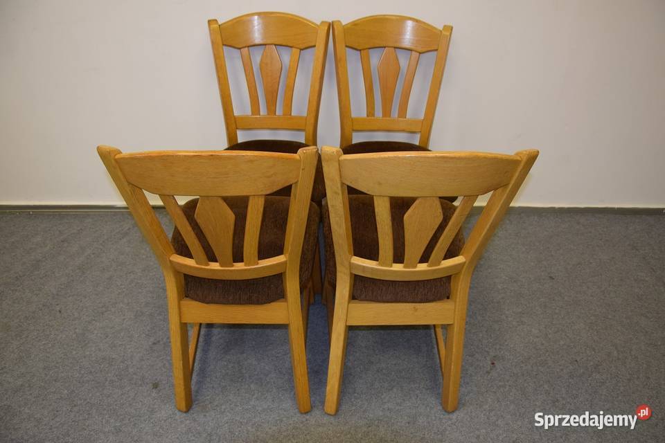 krzesła dębowe 4 sztuki nowe sprzedam