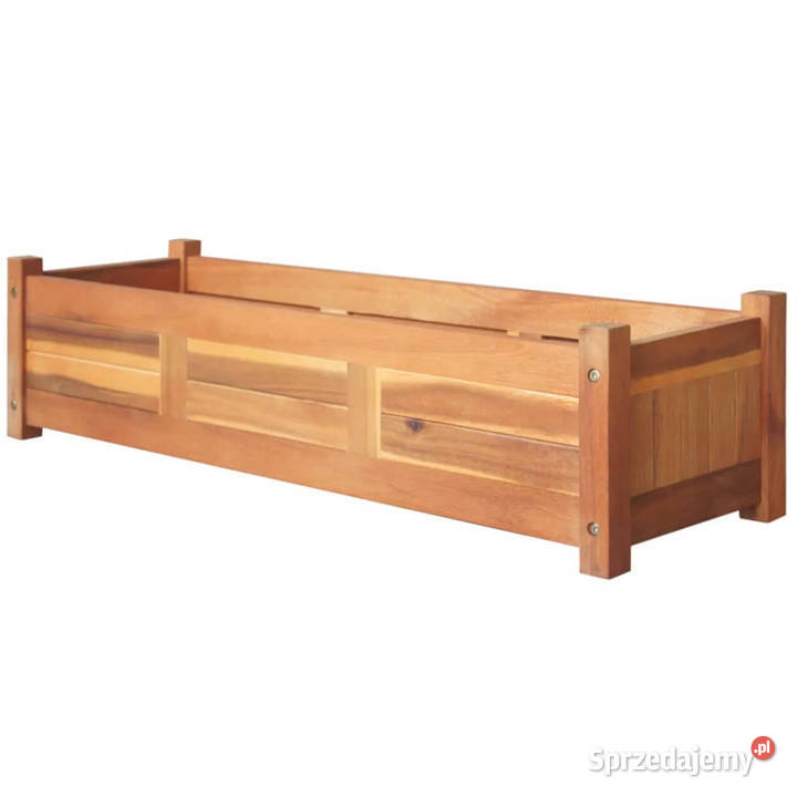 Podwyższone donice 2 drewno akacjowe 100x30x25 Warszawa