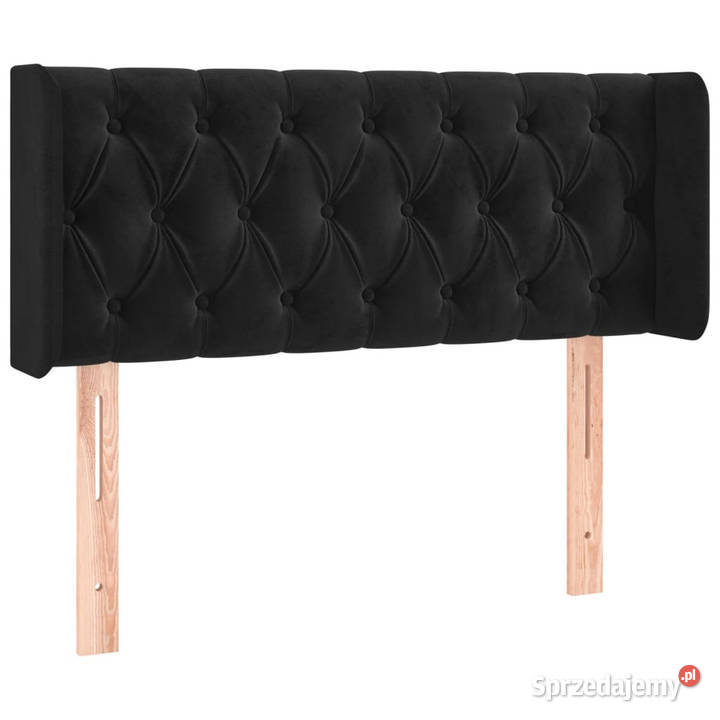 Zagłówek do łóżka z LED czarny 103x16x7888 mazowieckie Warszawa