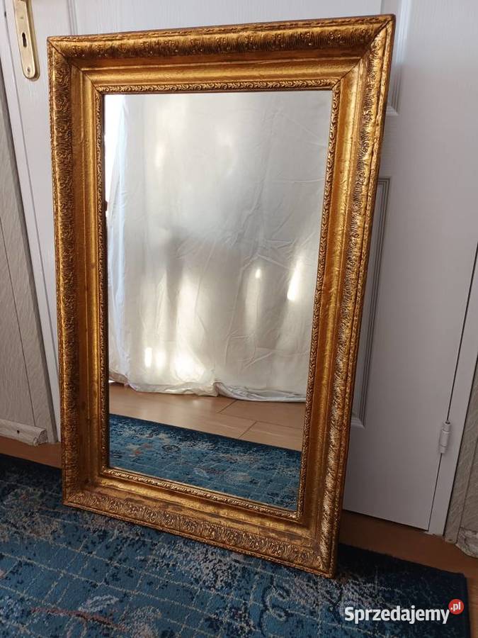 Piękne duże lustro w złotej ramie Aleksandrów Łódzki sprzedam