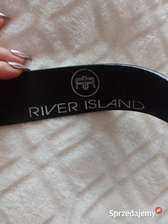 RIVER ISLAND Leather skórzany pasek metaliczny z małopolskie Kraków