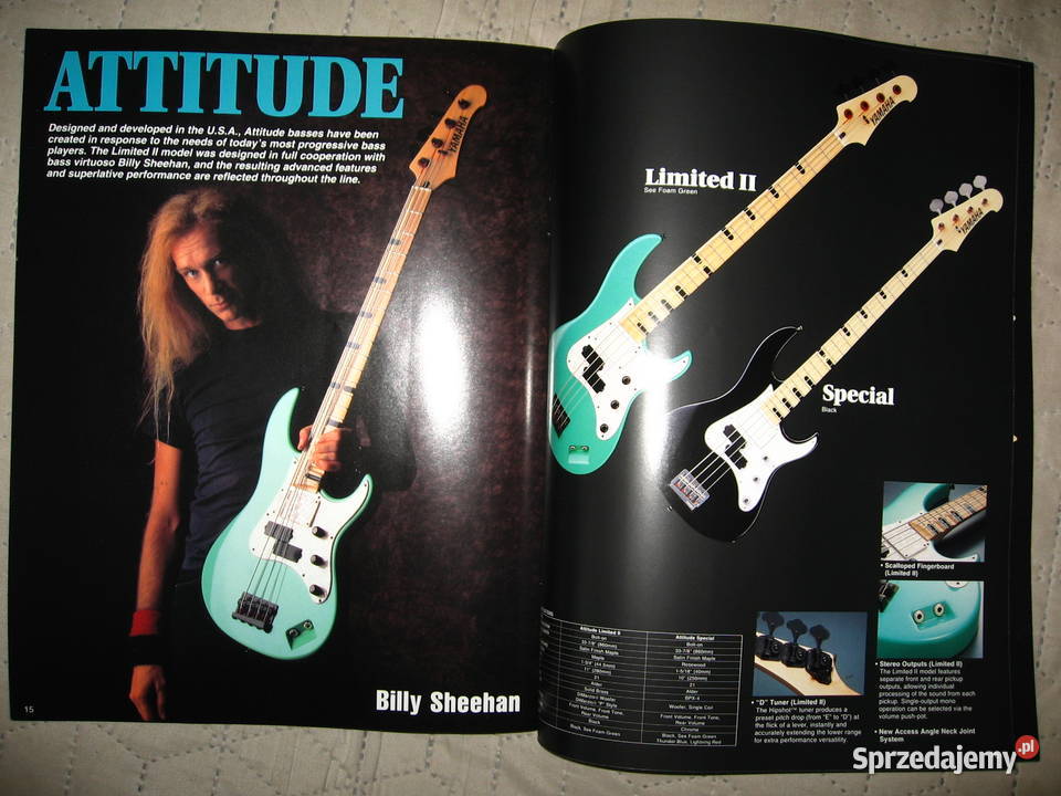 Yamaha Electric Guitars Basses Catalog 1994 Gitary i akcesoria Kępice sprzedam