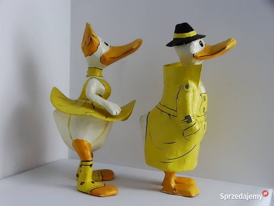 Figurki kaczek styl retrodetektywistyczny zestaw lubelskie Biłgoraj sprzedam