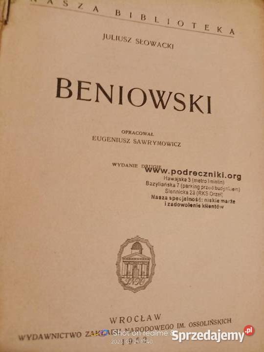 Beniowski Słowackiego książki prezenty unikat Warszawa
