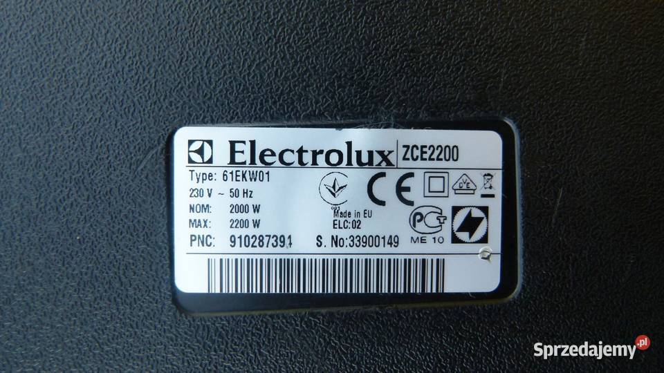 Odkurzacz Electrolux ZCE2200 61EKW01 uszkodzony Zamość
