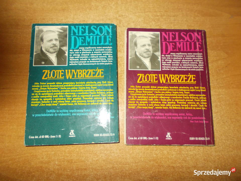 Nelson DeMille Złote wybrzeże tom 1 i 2 miękka Proza i poezja opolskie Głubczyce