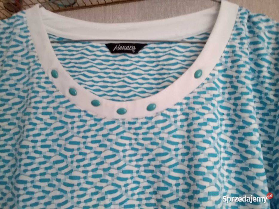 Bluzka damska z krótkim rękawem firmy alexara niebieski łódzkie