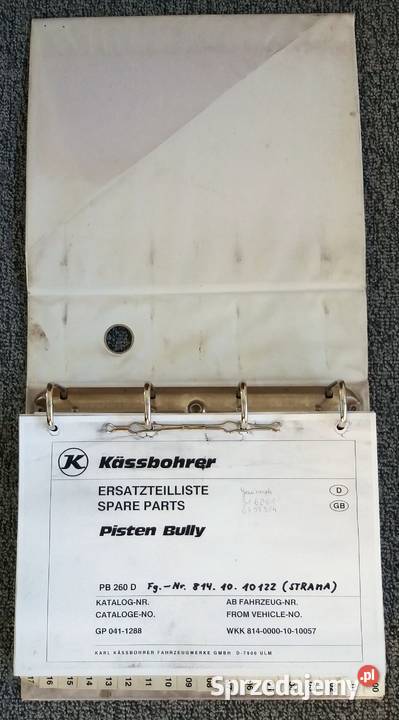 Katalog części Pisten Bully 280 i 260 Zakopane sprzedam