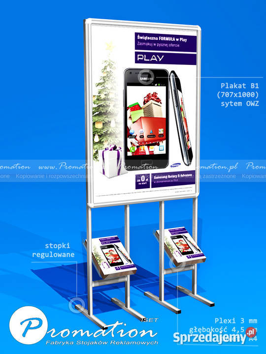 Stand reklamowy na plakat B1 ekspozytor