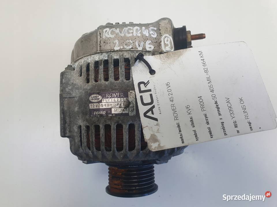 ALTERNATOR Rover 45 20 V6 YLE102330 oryginał Chełm