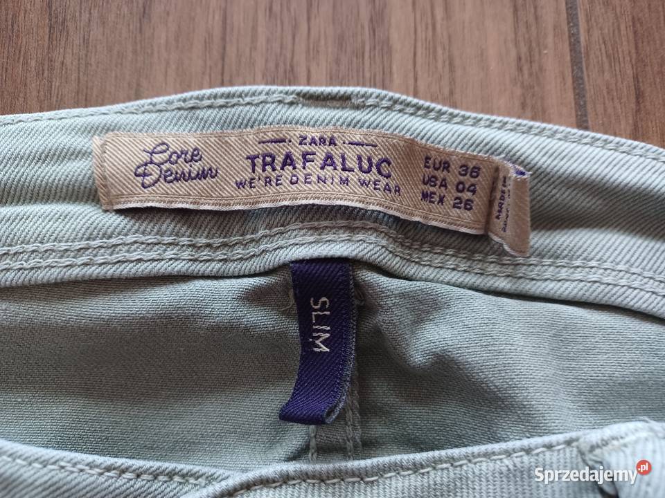 Spodnie zielone proste ZARA rozmiar 36S Rzeszów