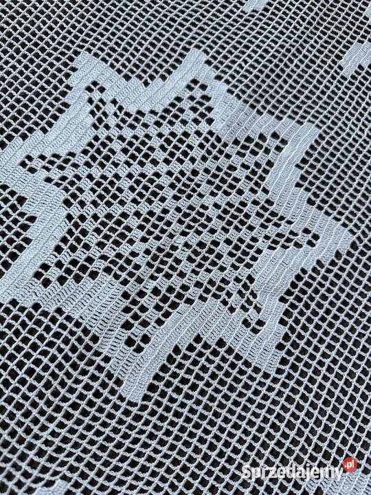 obrus okrągły szydełkowy rękodzieło