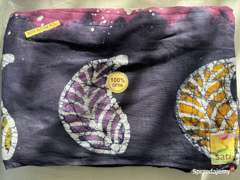 Sari tradycyjny batik ze Sri Lanki rękodzieło z Katowice sprzedam