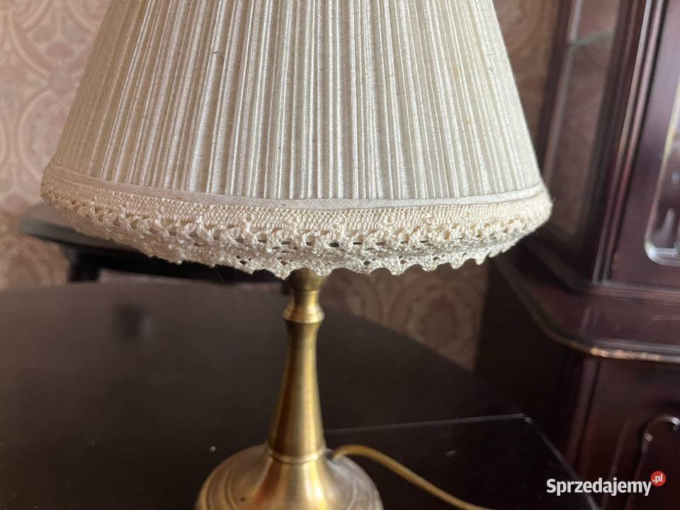 Elegancka lampa stołowa MOSIĘŻNA NOGA Lampy stołowe i nocne sprzedam