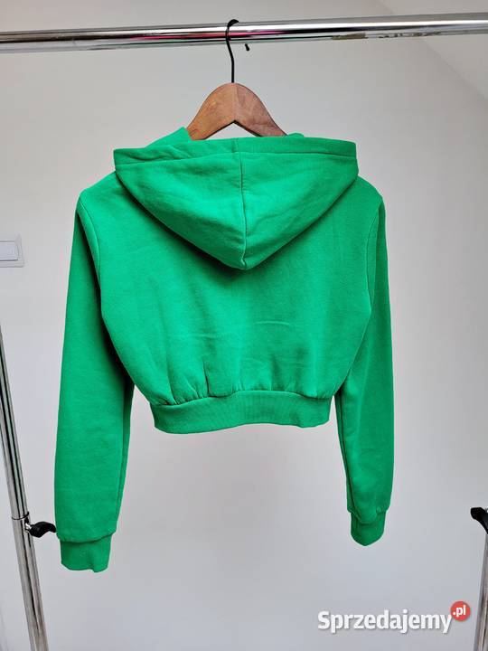 Zielona bluza z kapturem bawełna Rozmiar 36(S) Liszki
