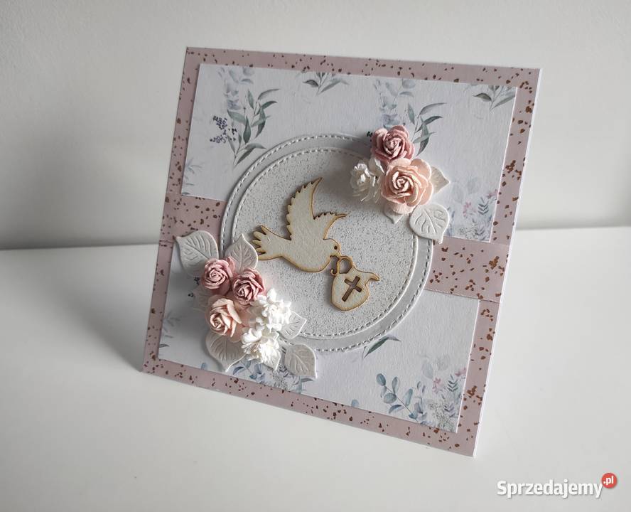 Kartka ręcznie robiona na Chrzest Święty w łódzkie Łódź sprzedam