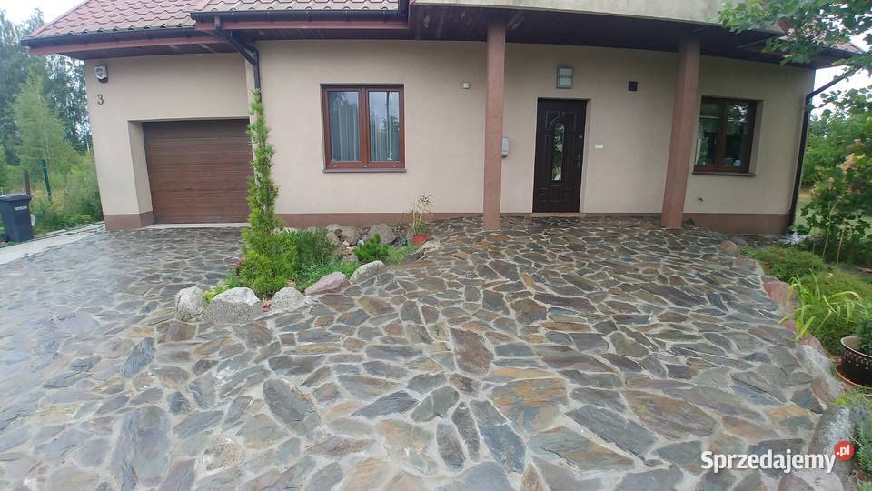 łupek na podjazd podjazd z kamienia oczko wodne Księżyce