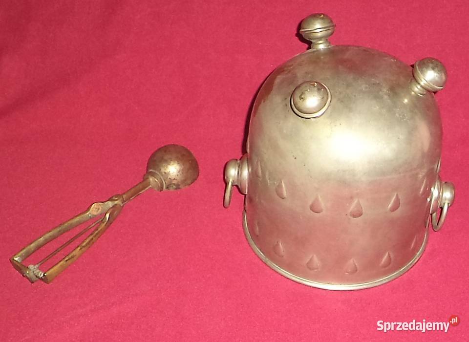 Stara gałkownica łyżka wiaderko do lodu punca Piekary Śląskie