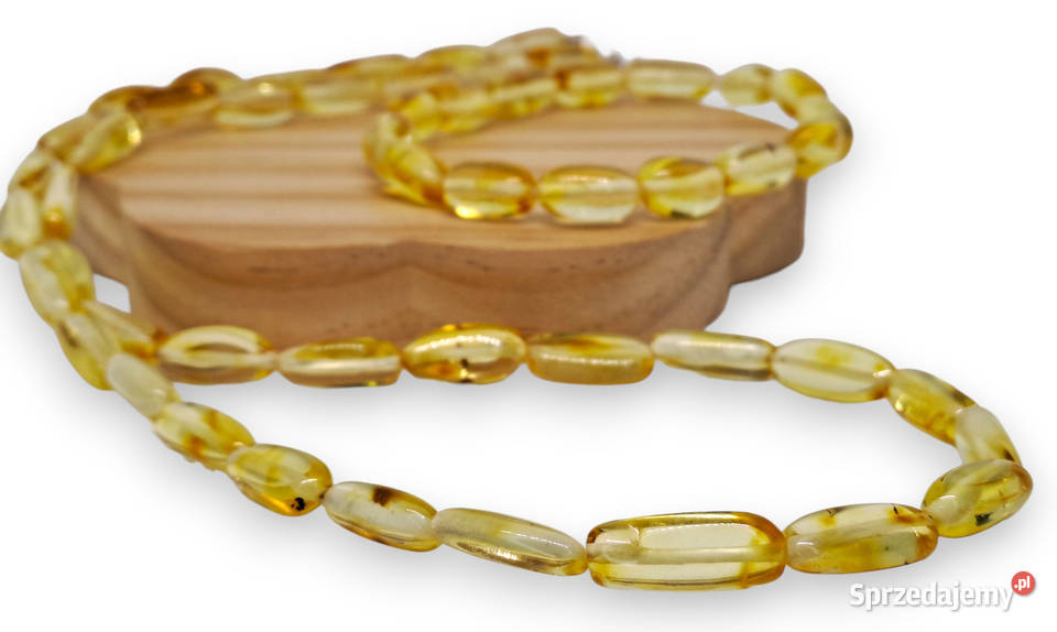 Komplet korale i bransoletka z bursztynu ryż Warszawa sprzedam