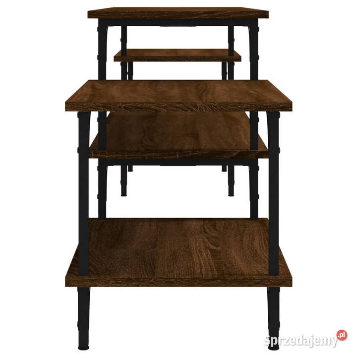 Szafka pod TV brązowy dąb 197x35x52 WM826329 Warszawa sprzedam
