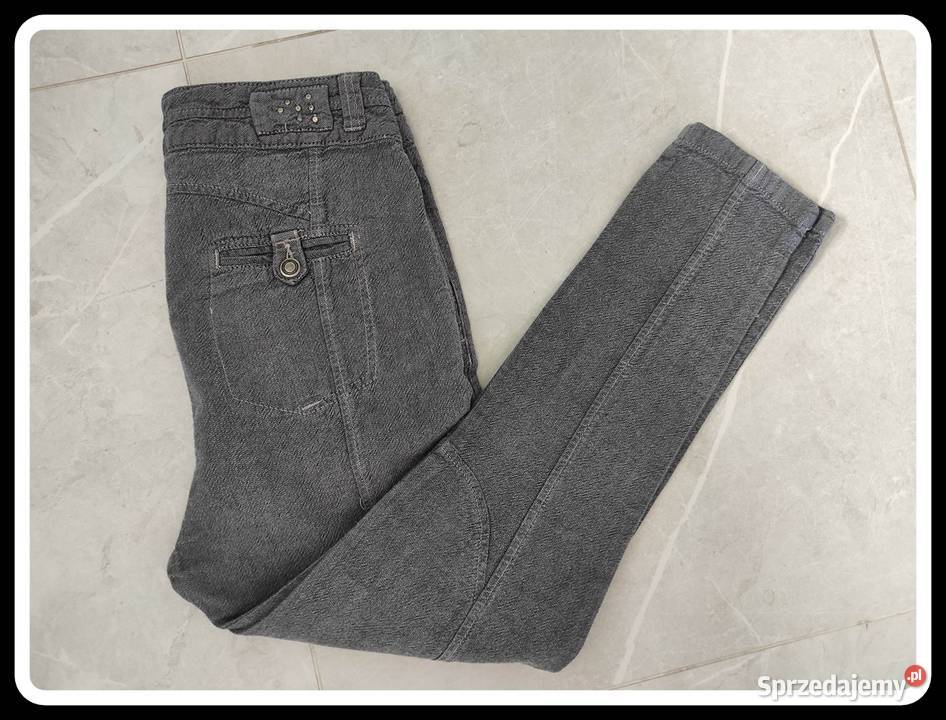 Bershka szare spodnie damskie 40 L wysoki stan mazowieckie Płock