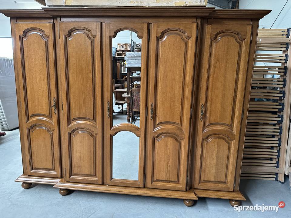 Dębowa sypialnia łóżko 160 szafki komoda lustro