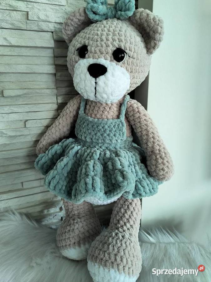 Miś hand made na szydełku DOSTĘPNY RĘKI Myszków