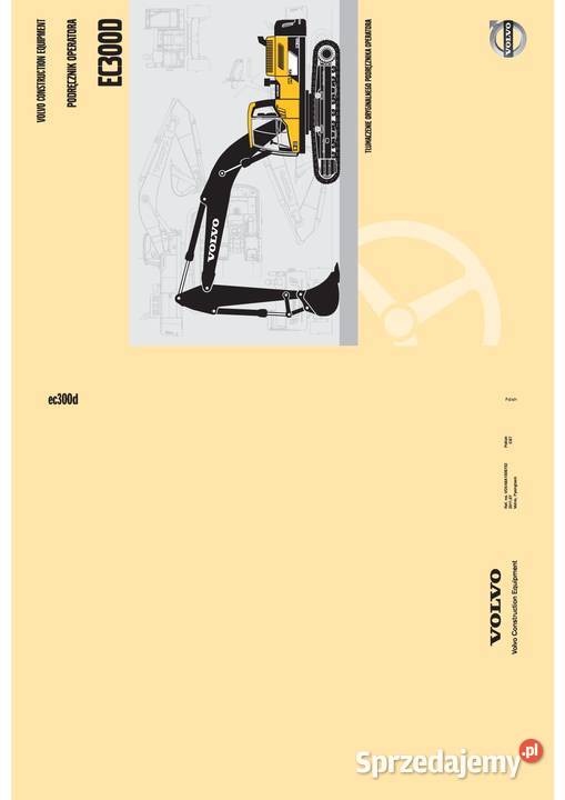 VOLVO EC300D koparka gąsienicowa DTR Instrukcja Kraków
