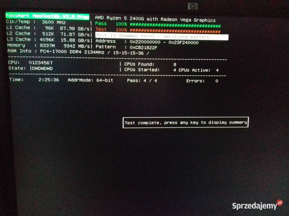 GSkill TridentZ RGB LED bez obudowy DDR4 8GB Pamięci kujawsko-pomorskie Bydgoszcz sprzedam