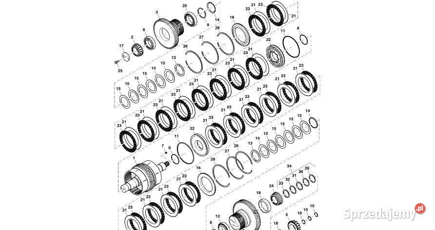 John Deere 9470RX Bieg YZ502821 Przekładnia Jastrzębniki