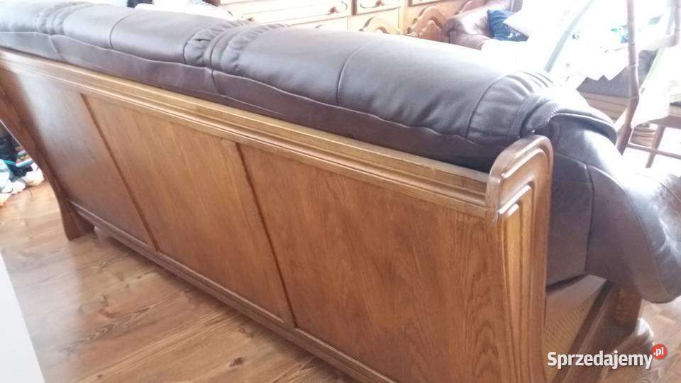 Dębowa Sofa Kanapa Skóra 225 160 mazowieckie