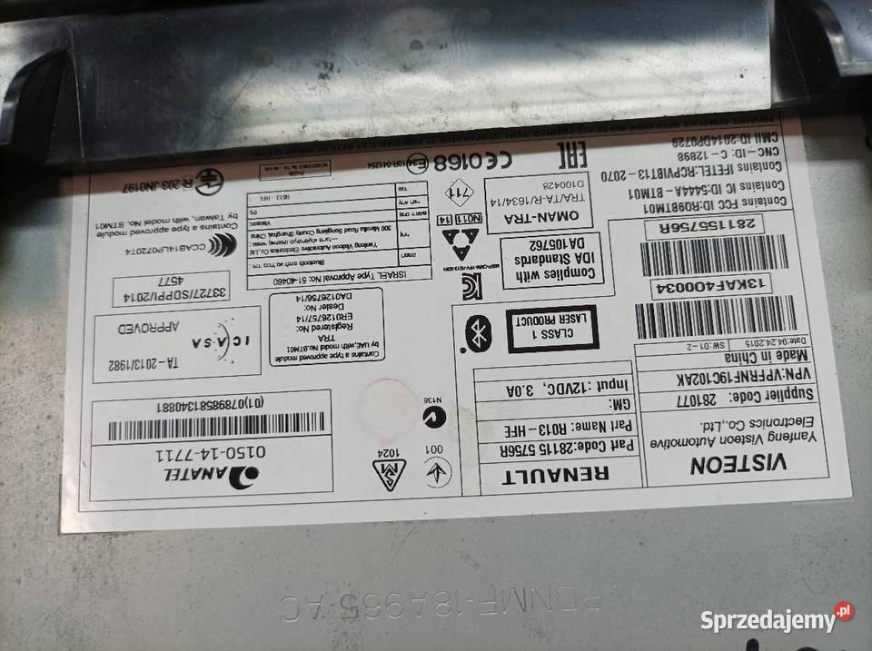 RADIO 281155756R Renault Kadjar I 2015 sprzedam