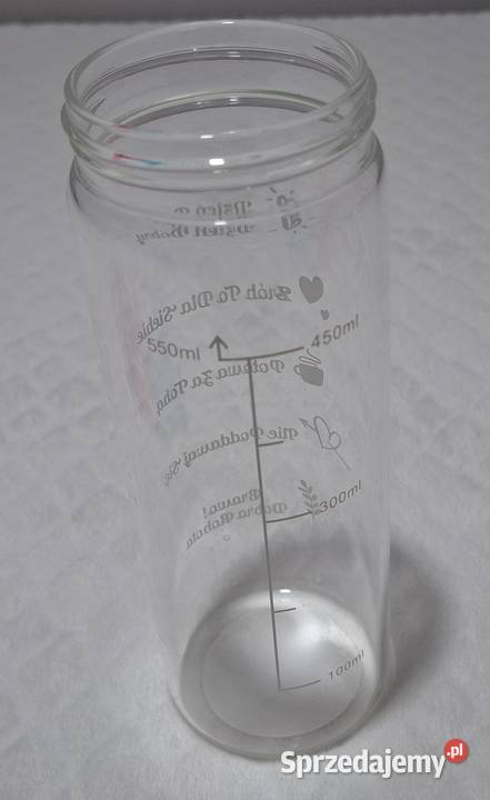 Szklany bidon na wodę z silikonowym ochraniaczem Czeladź sprzedam