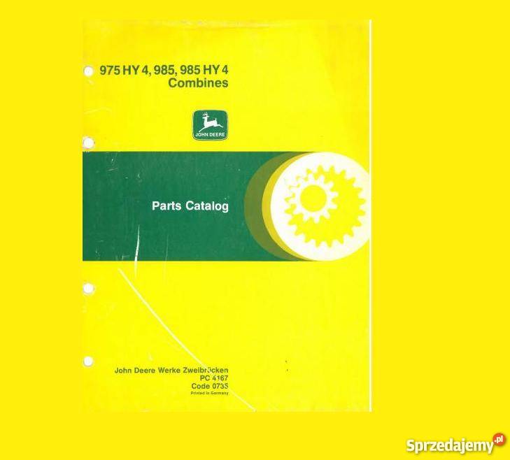 John Deere 975 HY 4 985 985 HY 4 KOMBAJN katalog Kielce