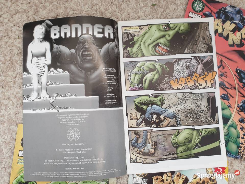 Banner zestaw 4 komiksów Mandragora 2005 Gdynia