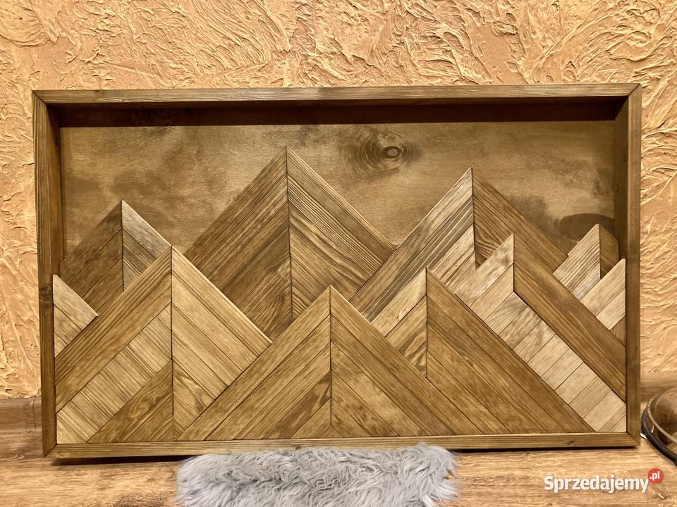 Drewniany obraz z podświetleniem led góry Obrazki i obrazy Obrazki i obrazy Lublin