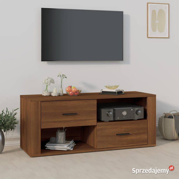 Szafka pod telewizor brązowy dąb 100x35x40 Warszawa