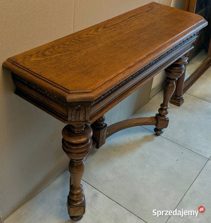 Piękna dębowa konsola eklektycznasklep Dąbrowa