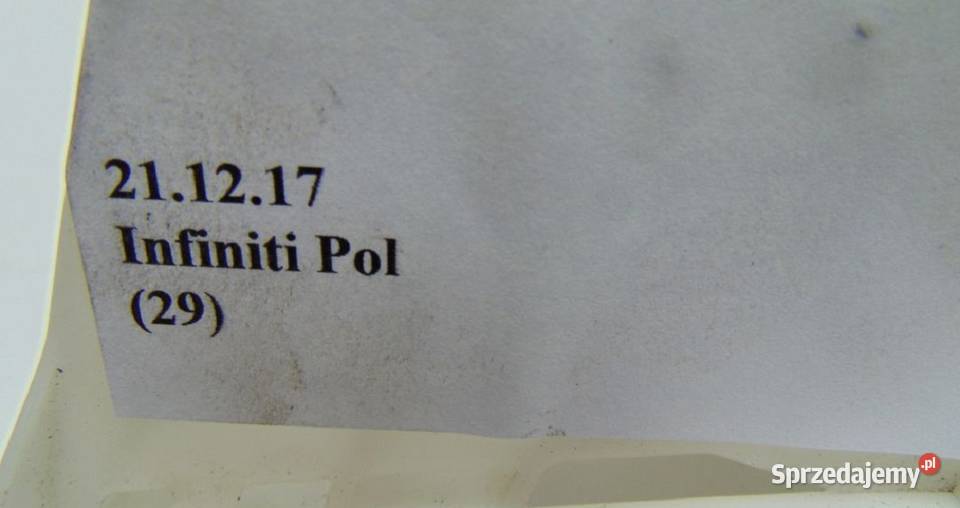 ŚLIZG POD LAMPE LEWY PRZÓD INFINITI EX QX50 Oświetlenie Nowy Tomyśl sprzedam