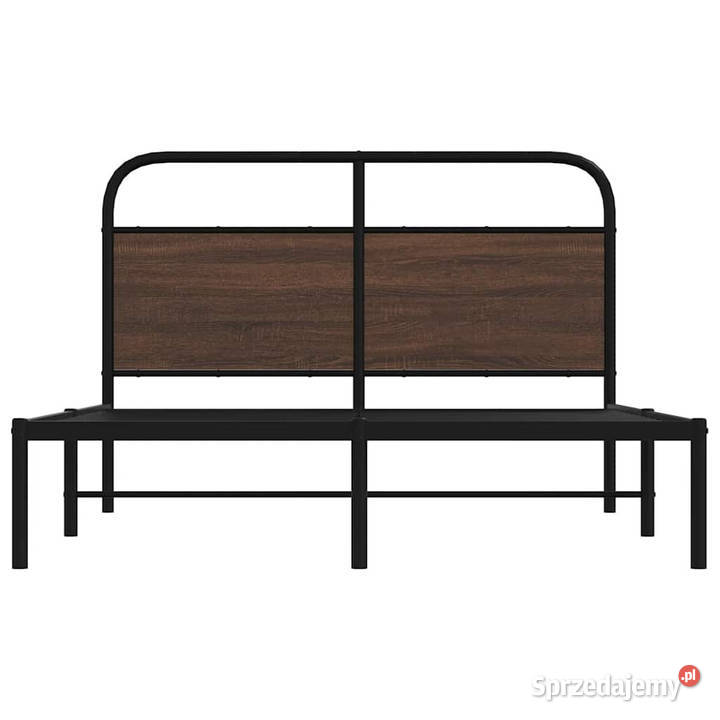 Łóżko bez materaca brązowy dąb 135x190 WM4100306 Łóżka sprzedam