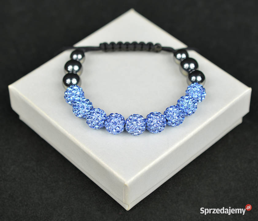 Bransoletka shamballa 15 kul cyrkonie zielona Łódź