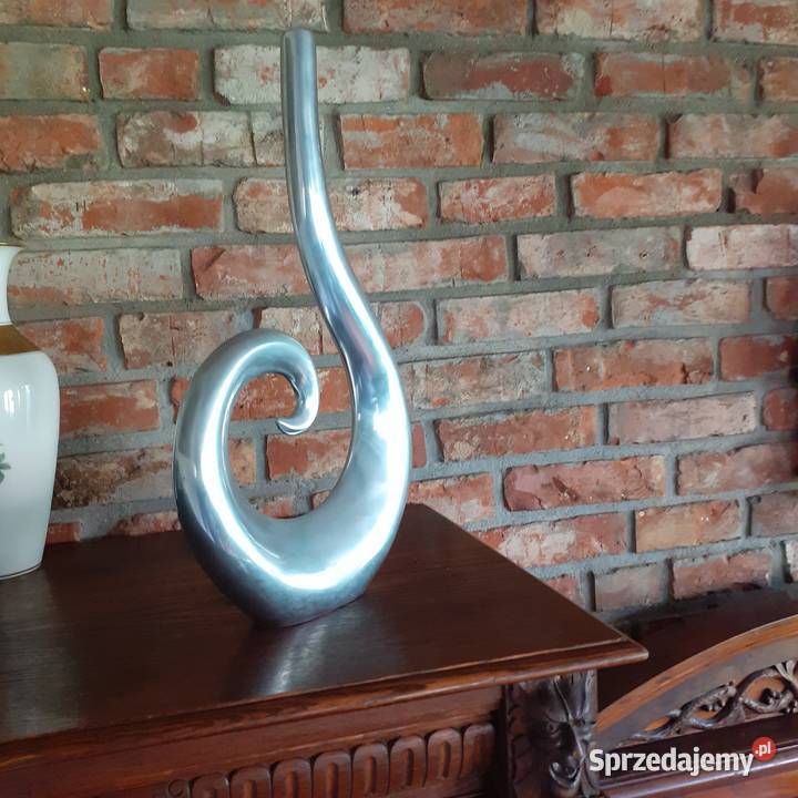 Nowoczesny wazon srebrny aluminiowy Resko