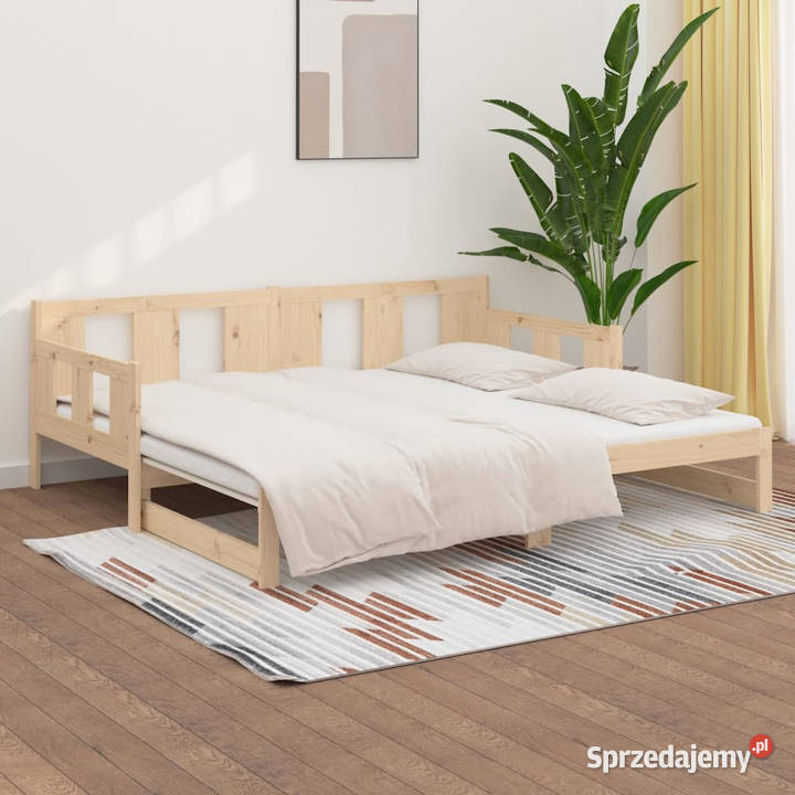Łóżko rozsuwane lite drewno sosnowe 2x80x200 mazowieckie Warszawa