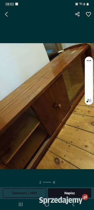 Nadstawka gora kredensu debowa prl pomorskie Gdańsk