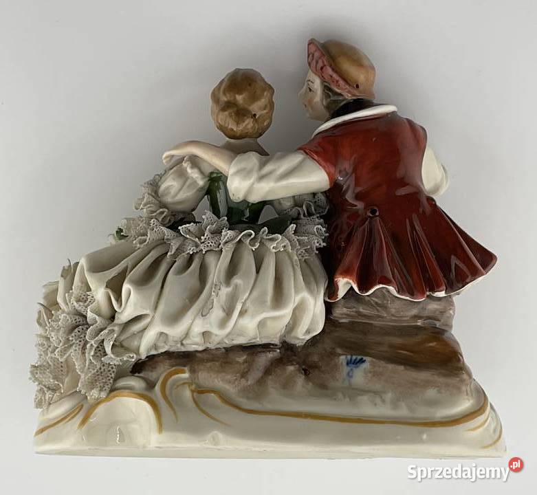 Antyczna porcelana koronkowa UNTERWEISSBACH Porcelana i szkło